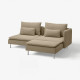 Sofa 2-osobowa, z szezlongiem z podłokietnikiem/Johanneshov brązowobeżowy SÖDERHAMN 196.222.59