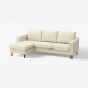 Sofa 3-osobowa z szezlongiem, Vittangi jasnobeżowy/biały SALTSJÖBADEN 196.227.68