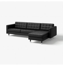 4-местный диван с козеткой/Гранн/Бомстад черный/металл LANDSKRONA 290.324.06