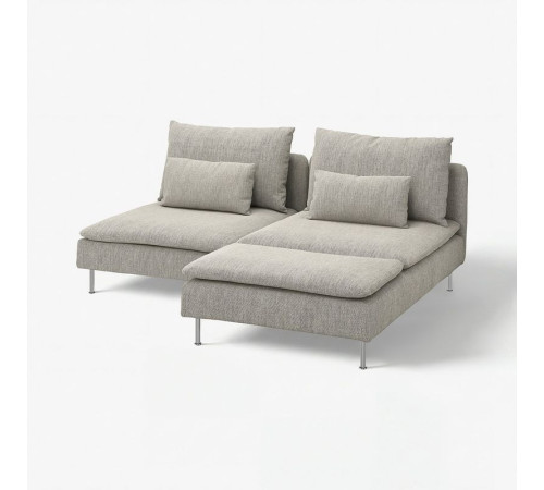 Sofa 2-osobowa, z szezlongiem/Viarp beż/brąz SÖDERHAMN 293.057.60