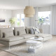 Sofa 4-osobowa, z szezlongiem i otwarty koniec/Viarp beż/brąz SÖDERHAMN 293.058.16