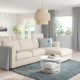 Sofa 3-osobowa z szezlongiem, z zagłówkiem/Gunnared beżowy VIMLE 293.991.03