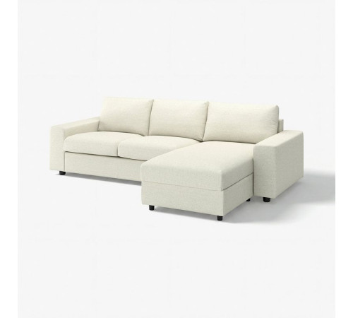 Sofa 3-osobowa z szezlongiem, z szerokimi podłokietnikami/Gunnared beżowy VIMLE 294.012.95