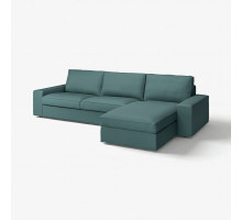 Sofa 4-osobowa z szezlongiem, Kelinge szaroturkusowy KIVIK 294.430.59