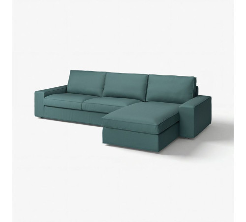 Sofa 4-osobowa z szezlongiem, Kelinge szaroturkusowy KIVIK 294.430.59