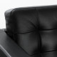 Sofa 4-osobowa z szezlongiem, Grann/Bomstad czarny/drewno/czarny LANDSKRONA 294.442.33