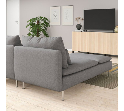 Sofa 2-osobowa z szezlongiem, Tonerud szary SÖDERHAMN 294.521.00