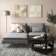 Sofa 2-osobowa z szezlongiem, Tonerud szary SÖDERHAMN 294.521.00