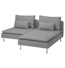 Sofa 2-osobowa z szezlongiem, Tonerud szary SÖDERHAMN 294.521.00