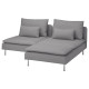 Sofa 2-osobowa z szezlongiem, Tonerud szary SÖDERHAMN 294.521.00