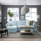Sofa 3o z szezlongiem, lewy, Kilanda bladoniebieski HYLTARP 294.896.98