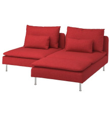 Sofa 2-osobowa z szezlongiem, Tonerud czerwony SÖDERHAMN 295.144.57