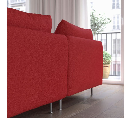 Sofa 2-osobowa z szezlongiem, Tonerud czerwony SÖDERHAMN 295.144.57