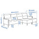 Sofa 4 osobowa z szezlongiem, Saxemara czarnoniebieski MANNARP 296.040.90