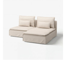 Двухместный диван с шезлонгом, Gransel natural SÖDERHAMN 296.217.73