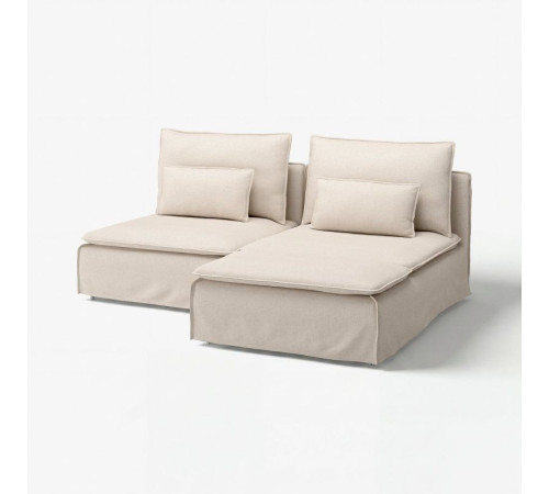 Двухместный диван с шезлонгом, Gransel natural SÖDERHAMN 296.217.73