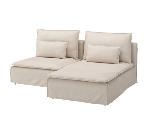 Sofa 2-osobowa z szezlongiem, Gransel naturalny SÖDERHAMN 296.217.73