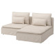 Sofa 2-osobowa z szezlongiem, Gransel naturalny SÖDERHAMN 296.217.73