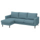 Sofa 3-osobowa z szezlongiem, Fridtuna ciemny szaroniebieski SALTSJÖBADEN 296.225.84
