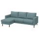 Sofa 3-osobowa z szezlongiem, Fridtuna ciemny szaroniebieski SALTSJÖBADEN 296.275.34