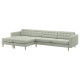 Sofa 5-osobowa, z szezlongami/Gunnared jasnozielony/drewno LANDSKRONA 392.699.93