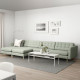 Sofa 5-osobowa, z szezlongami/Gunnared jasnozielony/drewno LANDSKRONA 392.699.93
