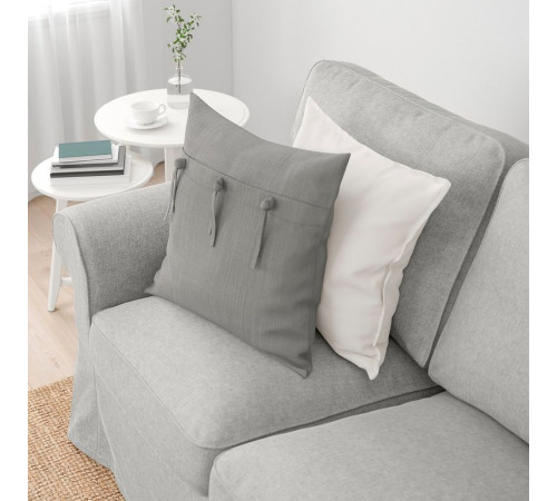 Sofa 3-osobowa, z szezlongiem/Tallmyra biały/czarny EKTORP 394.305.51