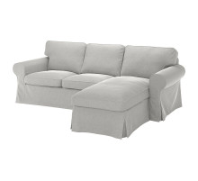 Sofa 3-osobowa, z szezlongiem/Tallmyra biały/czarny EKTORP 394.305.51