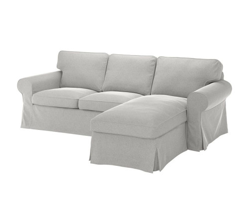 Sofa 3-osobowa, z szezlongiem/Tallmyra biały/czarny EKTORP 394.305.51