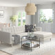 Sofa 3-osobowa, z szezlongiem Gunnared/beżowy metal LANDSKRONA 394.353.32