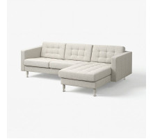 Sofa 3-osobowa, z szezlongiem Gunnared/beżowy metal LANDSKRONA 394.353.32