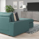 Sofa 3-osobowa z szezlongiem, Kelinge szaroturkusowy KIVIK 394.430.54