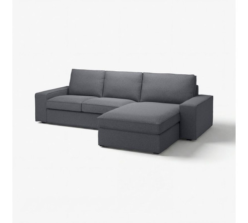Sofa 3-osobowa z szezlongiem, Gunnared średnioszary KIVIK 394.847.75