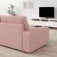 Sofa 3-osobowa z szezlongiem, Gunnared jasny różowy KIVIK 394.848.17