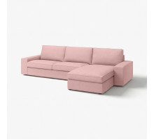 Sofa 4-osobowa z szezlongiem, Gunnared jasny różowy KIVIK 394.848.22