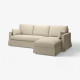 Sofa 3o z szezlongiem, prawy, Hemmesta jasnobeżowy HYLTARP 395.149.75