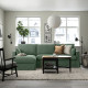 Sofa 3o z szezlongiem, lewy, Hemmesta szarozielony HYLTARP 395.150.03