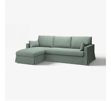 Sofa 3o z szezlongiem, lewy, Hemmesta szarozielony HYLTARP 395.150.03