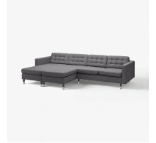 Sofa 4 osobowa z szezlongiem, Gunnared ciemnoszar/metal LANDSKRONA 395.543.01