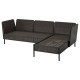 Sofa 3-osobowa z szezlongiem, podłokietnik na zewnątrz/technorattan ciemnoszary VITTSKÄR 395.912.52