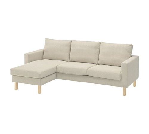 Sofa 3-osobowa z szezlongiem, Fridtuna jasnobeżowy SALTSJÖBADEN 396.021.42