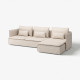 Sofa 4-osobowa, z szezlongiem/Gransel naturalny SÖDERHAMN 396.220.84