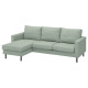 Sofa 3-osobowa z szezlongiem, Gunnared jasnozielony SALTSJÖBADEN 396.225.88
