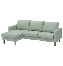 Sofa 3-osobowa z szezlongiem, Gunnared jasnozielony SALTSJÖBADEN 396.275.38