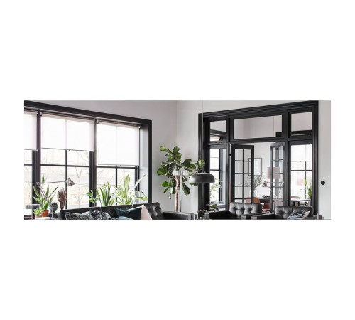 Sofa 3-osobowa, z szezlongiem/Grann/Bomstad czarny/metal LANDSKRONA 490.318.73