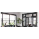 Sofa 3-osobowa, z szezlongiem/Grann/Bomstad czarny/metal LANDSKRONA 490.318.73