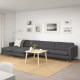 Sofa 5-osobowa, z szezlongami/Gunnared ciemnoszary/drewno LANDSKRONA 492.699.83