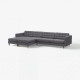 Sofa 5-osobowa, z szezlongami/Gunnared ciemnoszary/drewno LANDSKRONA 492.699.83