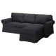 Sofa 3-osobowa, z szezlongiem/Hillared antracyt EKTORP 494.305.41