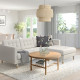Sofa 3-osobowa, z szezlongiem Gunnared/beżowy drewno LANDSKRONA 494.353.22